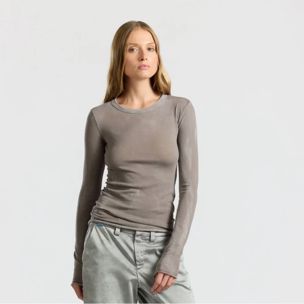 Cotton Citizen Marbella Long Sleeve Women's Top Vintage Dove